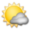 Sun Behind Small Cloud emoji on LG